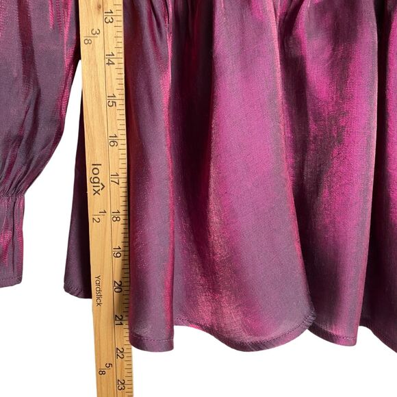 Entro Y2K Babydoll Cropped Top S Purple Sweatheart Puff Sleeve Fairy Party Anime - Picture 5 of 7